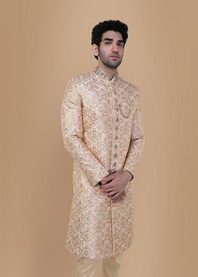 Marvelous Rani Pink Wedding Sherwani image number 0